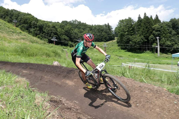 RedWhite long distance cycling bibshorts in Nagano, Japan