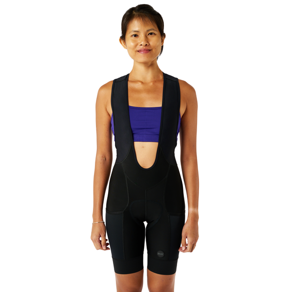 The Cargo Bib Short with Pad (Women's). A bibshort with cargo pockets for long distance rides.